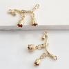 Connettore per Gioielli a Doppia Mughetto Placcato Oro 14K per Braccialetti e Collane Fai da Te