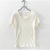 Men's Cotton V-neck T-shirt Summer Short Sleeve