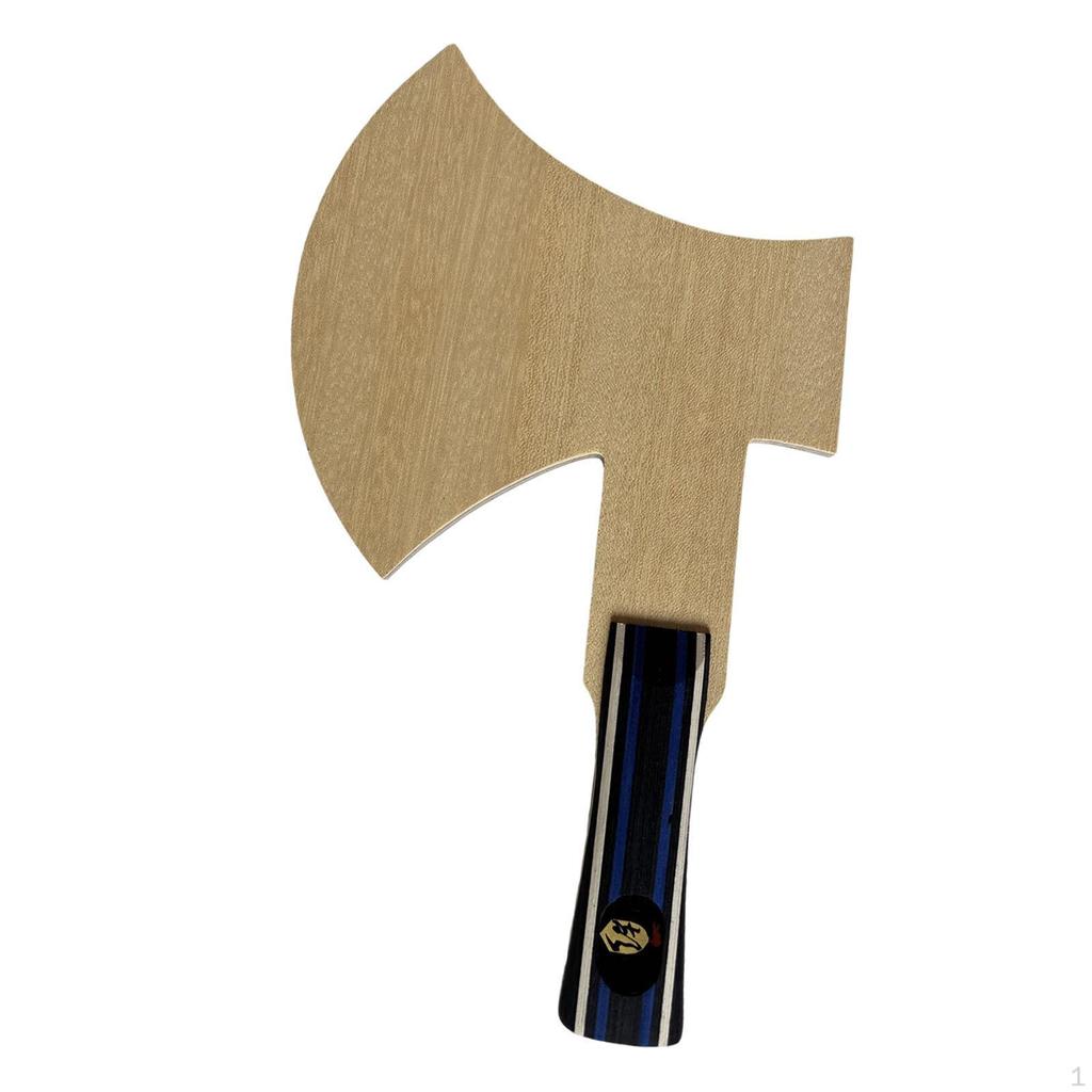 Table Tennis Racket Axe Shape Ping Pong Paddle for Beginner & Experienced Unique Wood