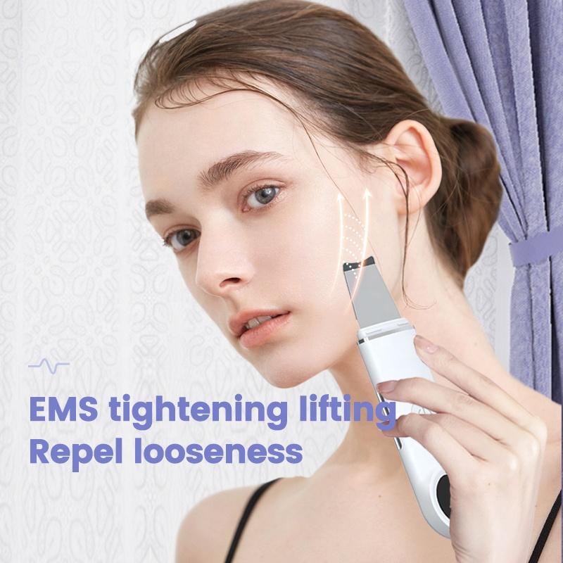 Ultrasonic Facial Skin Scrubber Deep Facial Cleaning Machine Removal Dirt Blackhead Face Ultrasonic Skin Scrubber Machine