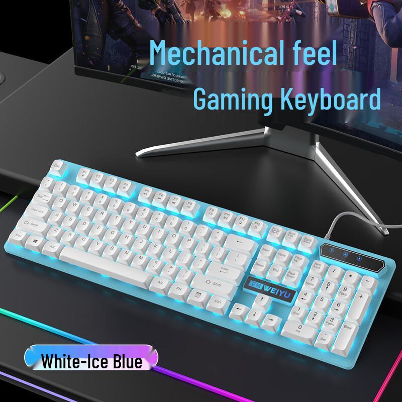 OLOEY 919 Wired Silent Mechanical-Feel Keyboard and Mouse Set