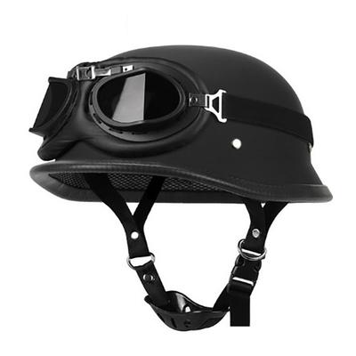Motocyklowy kask połówkowy Niemiecki Skórzany Kask Vintage Casco Moto Motocyklowy Kask Otwarty Biker Pilot