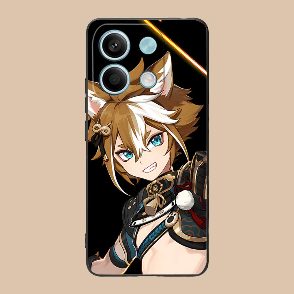 Game GI Gorou Mobile Phone Case for POCO F7 F6 F5 F4 F3 F2 Pro GT C75 C71 C65 C61 C40 Pro Ultra Colorful Printing Cover Luxury