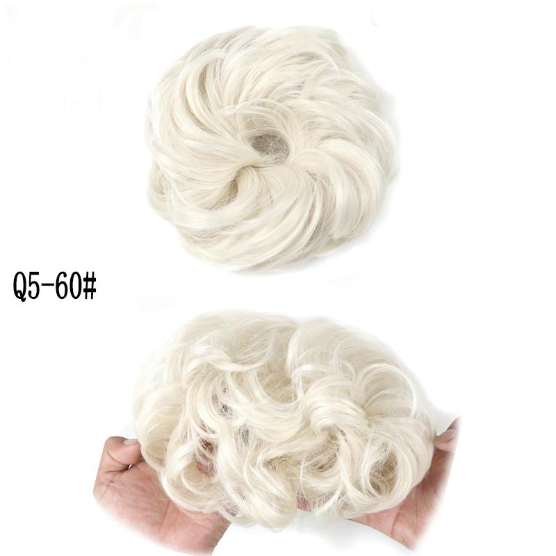 LISI HAIR Synthetic Curly Scrunchie Chignon with Elastic Rubber Band Messy Bun Ponytails Extension for Women