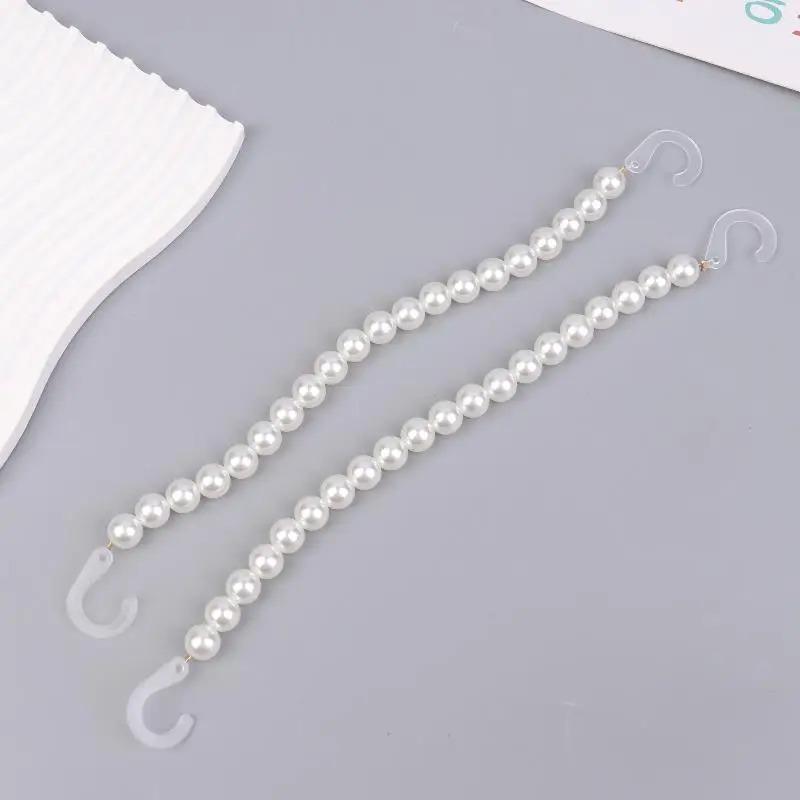 Simple Fashion Pearl Chain Shoe Charms Removable Decorative Buckles for Clog Shoes