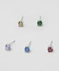 Postlude [Silver] 4 Color Cz Earrings (5 Colors)