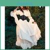Vestido de Estilo Gótico con Tejido de Poliéster y Bordes Fruncidos para Eventos de Baile y Fiestas