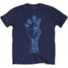 Men's TV On The Radio Brushstroke Hand T-shirt X Navy Blue
