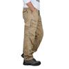Men's Straight Leg Cargo Pants Casual Military Green Cotton Canvas Work Pants