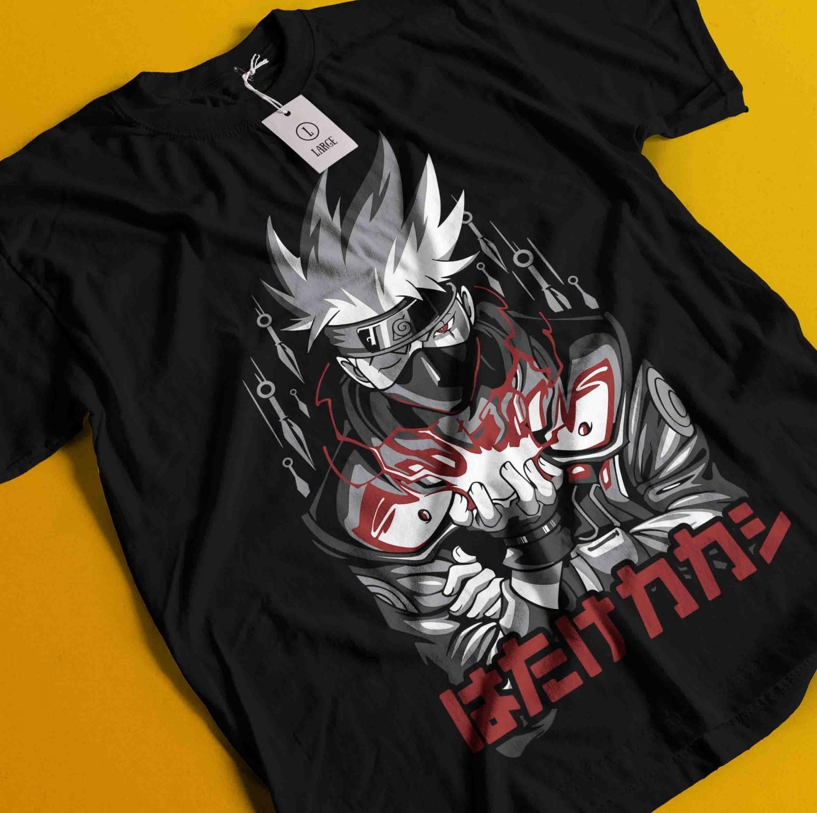 Kakashi T-Shirt Mens Womens Tees Top Naruto Tshirt Jiraya Shirt Madara Orochimaru Itachi Uchiha Obito XL