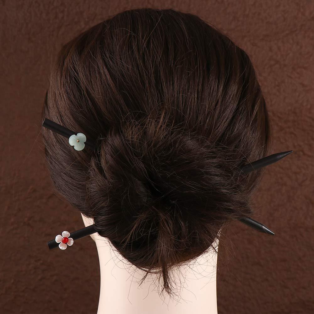 Disk Hair Chinese Style Vintage Classic Hair Sticks Wooden Hairpin Flower Hairpins Hair Accessories