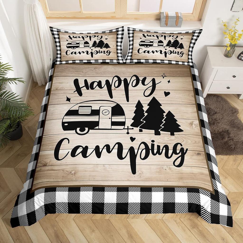 Baseball Three-Piece Quilt Cover Digital Printing Bedding Set American Flag Camouflage Bed Cover