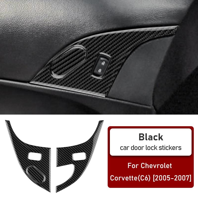 

Real Soft Carbon Fiber for Chevrolet Corvette C6 2005 2006 2007 2008 2009 2010 2011 2012 2013 Car Door Lock Panel Switch Sticker чорний
