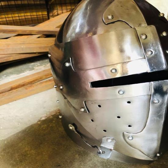 Medieval Barbuta Visor Helmet, Knight Helmet, Warrior Helmet, Best gift, Home Decor item