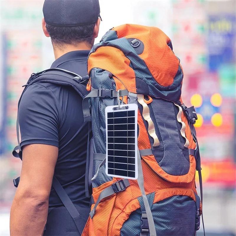 [1/2/4PCS] 2W Solar Panel With USB IP65 Waterproof Outdoor Hiking And Camping Portable Battery Mobile Phone Charging Bank Charging Panel 5V