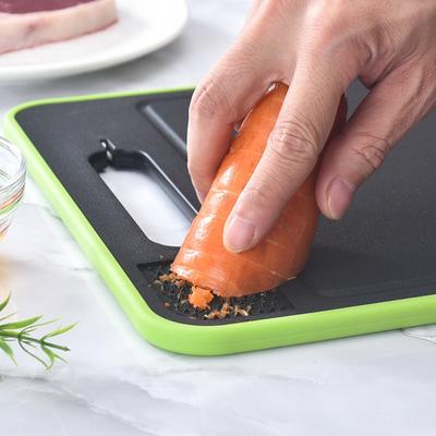 4 In 1 Defrosting Cutting Board Double Sided Rectangular Quick Defrosting Tray with Grater Sharpener Chopping Board Beef