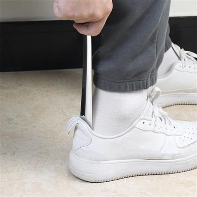Metal Shoe Horn Ergonomic Design Long Handle Non-deformation for Smooth And Easy Shoe Wear Shoehorn