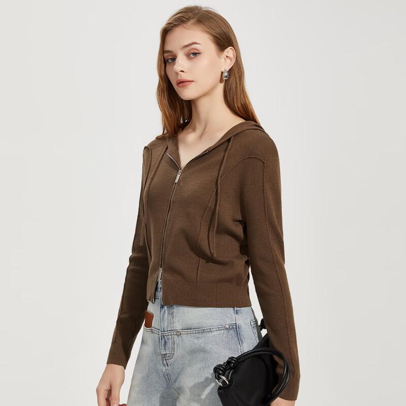 Tatu Women's Long Sleeve Hooded Knit Sweater