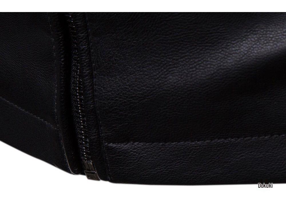 Korean Style Men's Autumn/Winter Leather Stand Collar Jacket - High Quality Fashion Coat