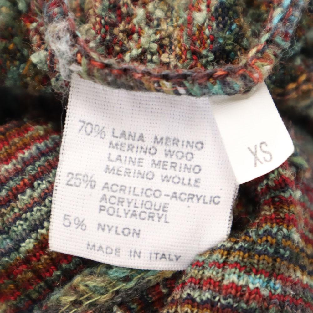 Missoni Made In Italy V Neck Knit Vest XS Brown Men's Used
