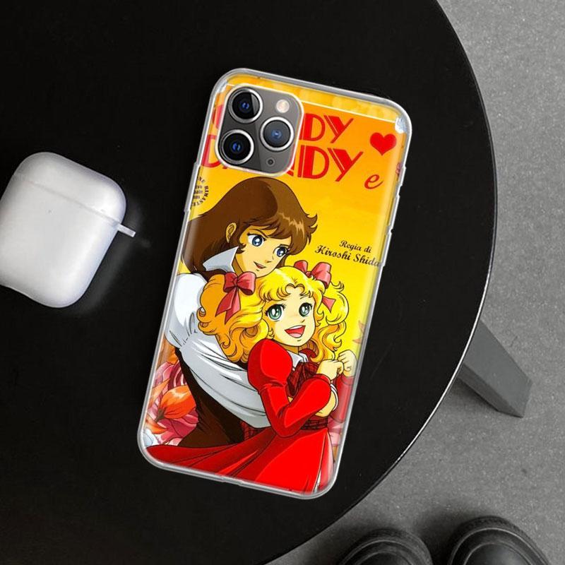 Candy 90s Anime Phone Case Cover for iPhone 11 12 13 Mini 14 15 Plus 16 Pro Max 17 Air 7 8 + SE Art Customized Fundas 11 12 13 M