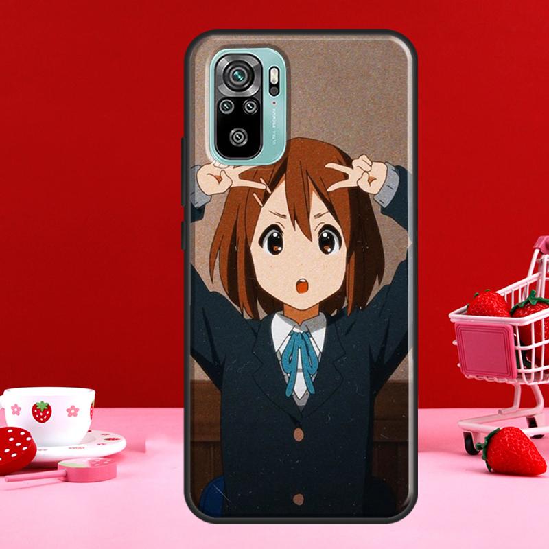 K On! Hirasawa Yui For Redmi Note 10 Pro Case For Redmi Note 11 Pro Note 8 9 Pro 9S 10S 11S 9C 9A 9T Cover