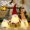 AlliLit 1~3pcs Christmas Gnome Doll Elf 30cm Led Light Xmas Ornaments Decorations for Home 2026 New Year Gift