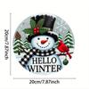 Metal Snowman Wall Art Rustic Winter Decor Home Garden Painting Set
