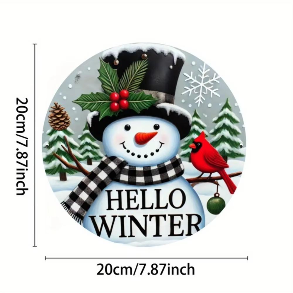 Metal Snowman Wall Art Rustic Winter Decor Home Garden Painting Set