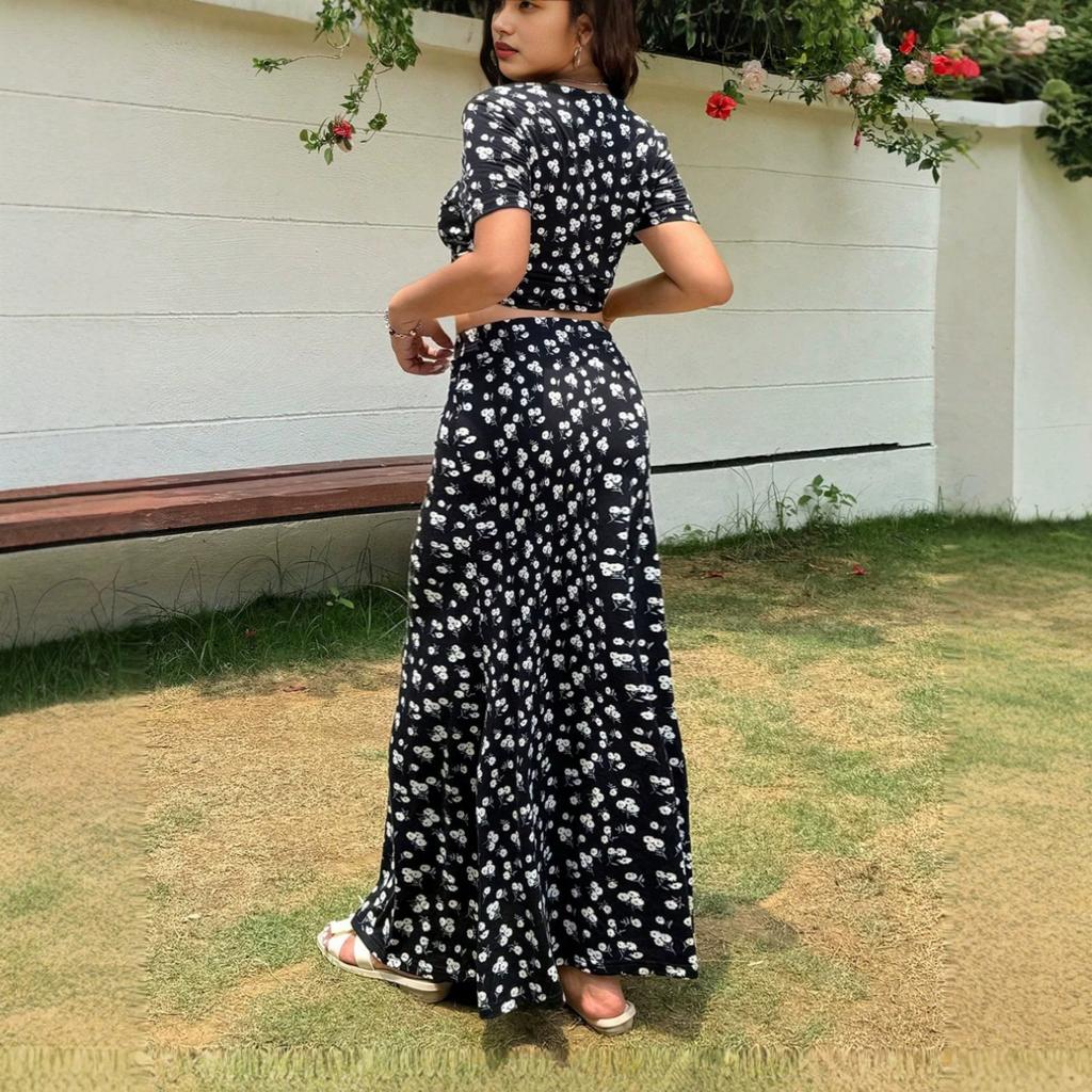 European and American spring and summer suit fashion casual short-sleeved skirt suit