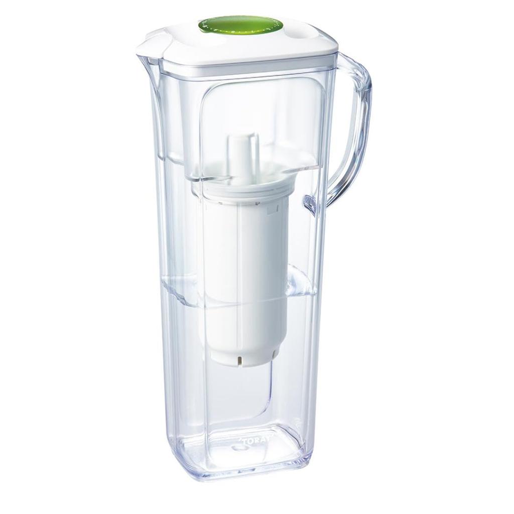 Toray Torayvino Water Purifier Pot Speed Compact Fits In Refrigerator Door Made In Japan PT306SV Water Purifier Pot Type (High Filtration) [Also