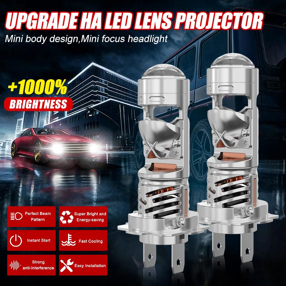 H7 H11 Bi LED Projector Lens Car Headlight Canbus Lamp 1:1 Wireless Plug&Play H4 H8 H9 Led Light Turbo Lights Car Hi/Low Bulbs
