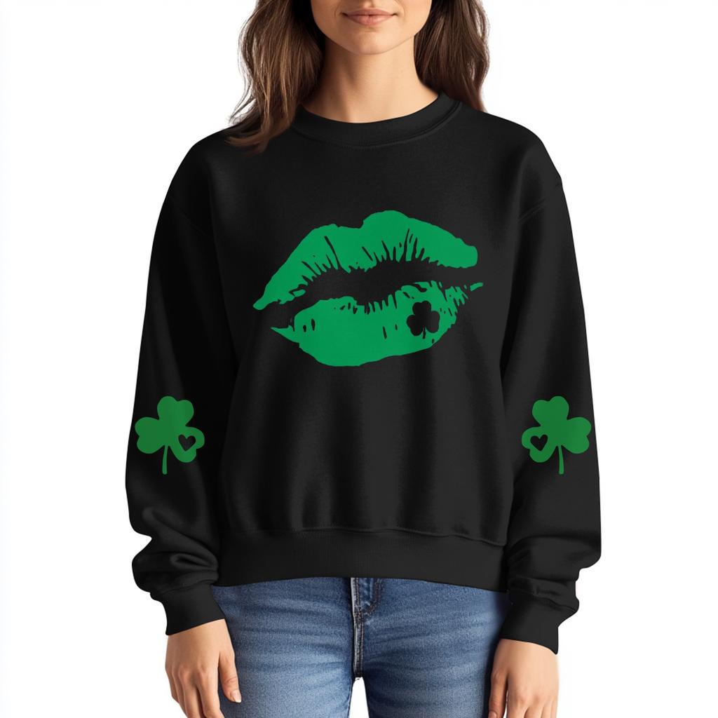 Women's Casual Fashion Long Sleeve  Round Neck Sweatshirt Top