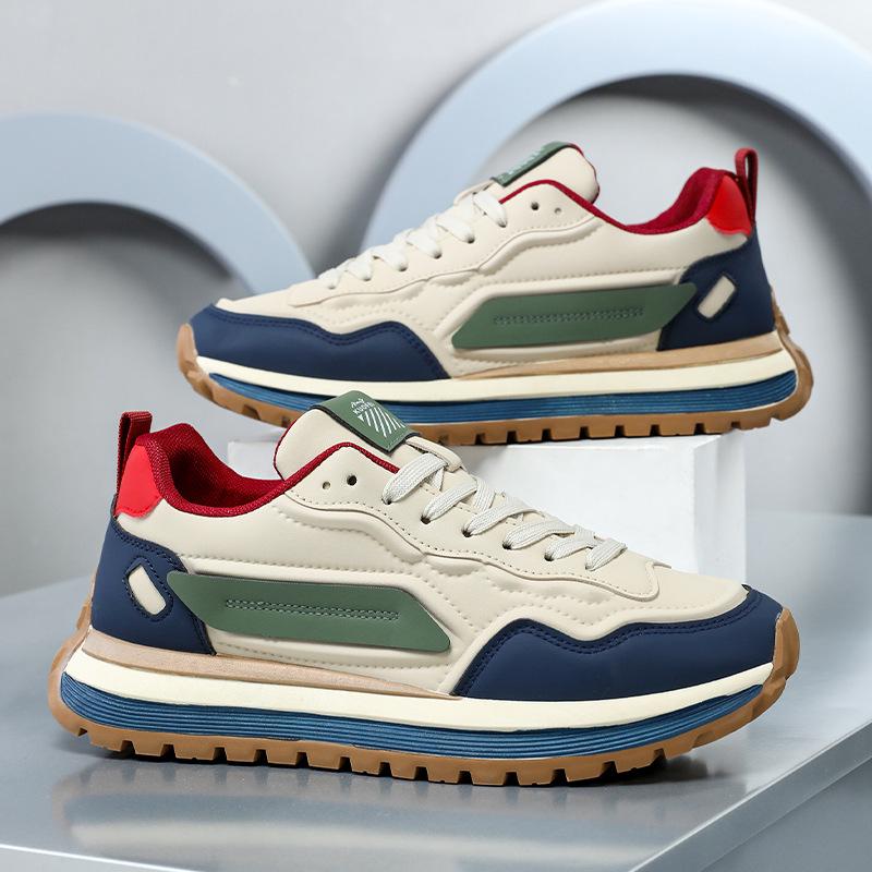 

Зимняя дышащая мужская модная спортивная повседневная обувь 2024 года — удобные универсальные кроссовки Daddy Size 44