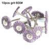 10pc 1Inch Radial Bristle Disc Kit Abrasive Brush 1/8" 3mm Shank two layer Detail Polishing Wheel for Rotary Tool Accessories