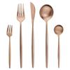 5Pcs Gold Dinnerware Cutlery Set Knife Cake Fork Tea Spoon Dinner Tableware Stainless Steel Flatware Home Kitchen Silverware Set