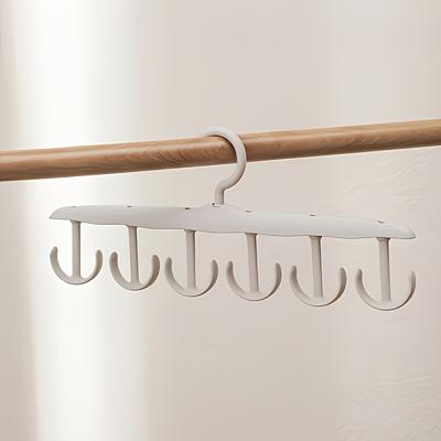 Space-Saving 12-Hook Rotating Clothes Rack - Ideal for Ties, Underwear, Vests, and Skirts, Rotating Hanger|Durable Plastic