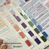 Gradient Index Tabs: Transparent Sticky Notes with Writable Labels and Strong Adhesive