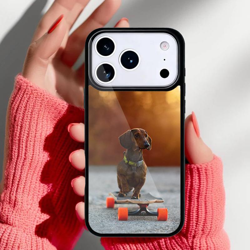 

Dachshund And Flower Phone Case for iPhone 17 16 15 14 13 Pro Max Back Cover for 12 11 Pro Coque iPhone17