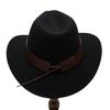 Two-Color Black Top Hat Western Cowboy Hat Ethnic Style Jazz Hat Bull'S Head Tweed Hat Men And Women