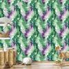 Ink Green, Sea Green and Purple Wallpaper for Living Room and Bedroom 50x1000