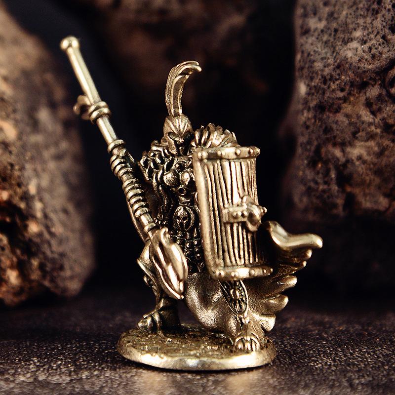 Vintage Brass Spartan Warrior Statue Twelve Types of Rome Soldier Models Figurine Game Props Desktop Ornaments Home Craft Decor