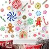 Christmas Candy Home Decoration Wall Sticker Self-adhesive Cartoon Gingerbread Man Window Sticker Refrigerator Sticker Christmas Decorations
