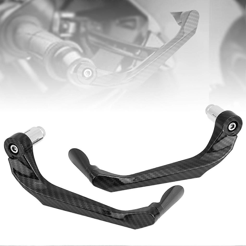 1 Pair of Carbon Fiber Motorcycle Brake Clutch Levers Handlebar Protect Guard(Black)