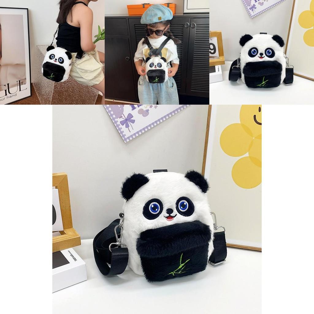 Plush Panda Backpack Kids Unisex Cartoon Animal School Bag Children Daily Carry