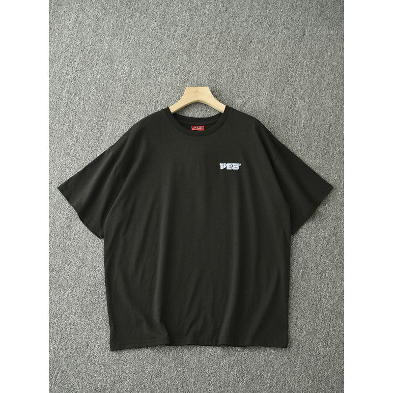 

Export Daily Order Oversized Loose Hong Kong Style Short Sleeve T-shirt Female Summer Couple RB442 Print Slim Fit Slimming Tops White/flawed ci L