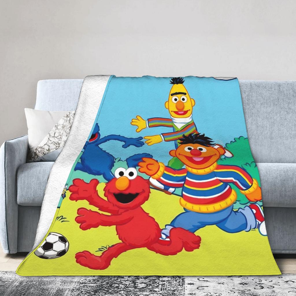 Cookie Monsters Blankets  Soft Warm Street Trend Plush Throw Blanket For Students Outdoor Flannel Bedspread Bed Cover