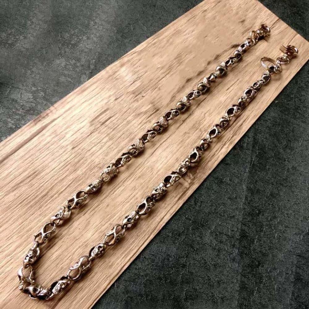 Chaîne de Jean Ajustable pour Homme Y2K Punk Alliage de Zinc Décoration de Taille Pantalon Crâne Vintage Chaîne Ornement