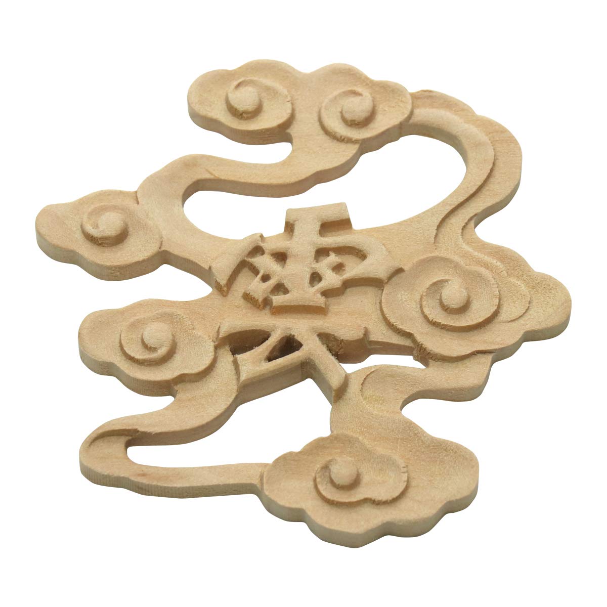 

Cloud Wood Carving (Lettering) No. 343, Luxury Version, 10cm x 9cm, Wooden, Shinto Shrine, Cloud, Naamukuma-chan Kobo