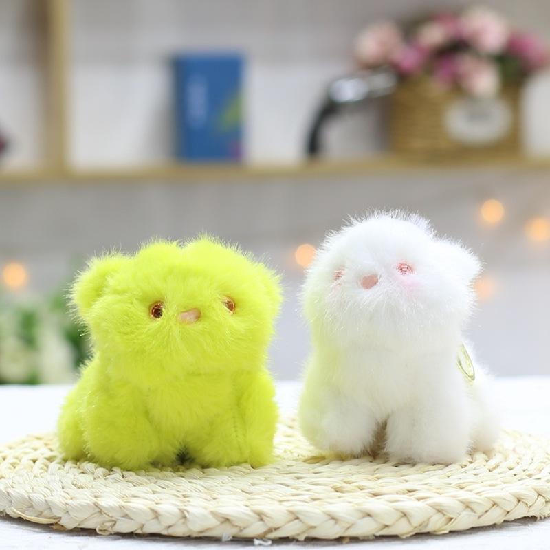 New Cartoon Kitten Plush Toy Doll Cute Keychain School Bag Hanging Ornament Simulated Kitten Doll